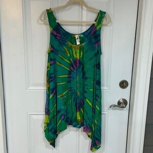 Tie-Dye Sleeveless Women's Top, tunic by Indie Boutique free size. Gorgeous